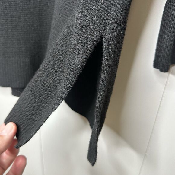 Vince Camuto Waffle Stitched Colorblocked Sweater Womens Large White Grey Black - Picture 7 of 13